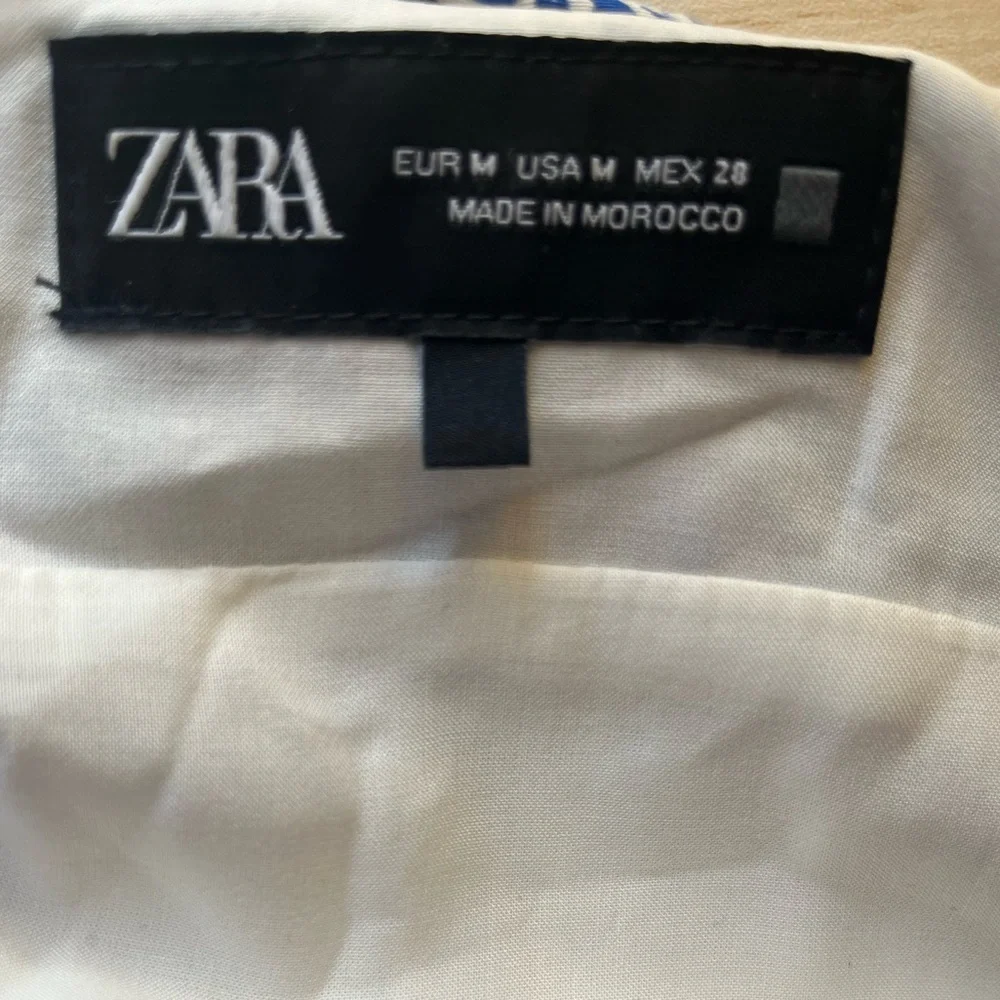 Zara Blue and White Patterned Jumpsuit - Picture 4 of 4